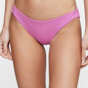 MIKOH High Rise Ribbed Fig Lona Bikini Bottom